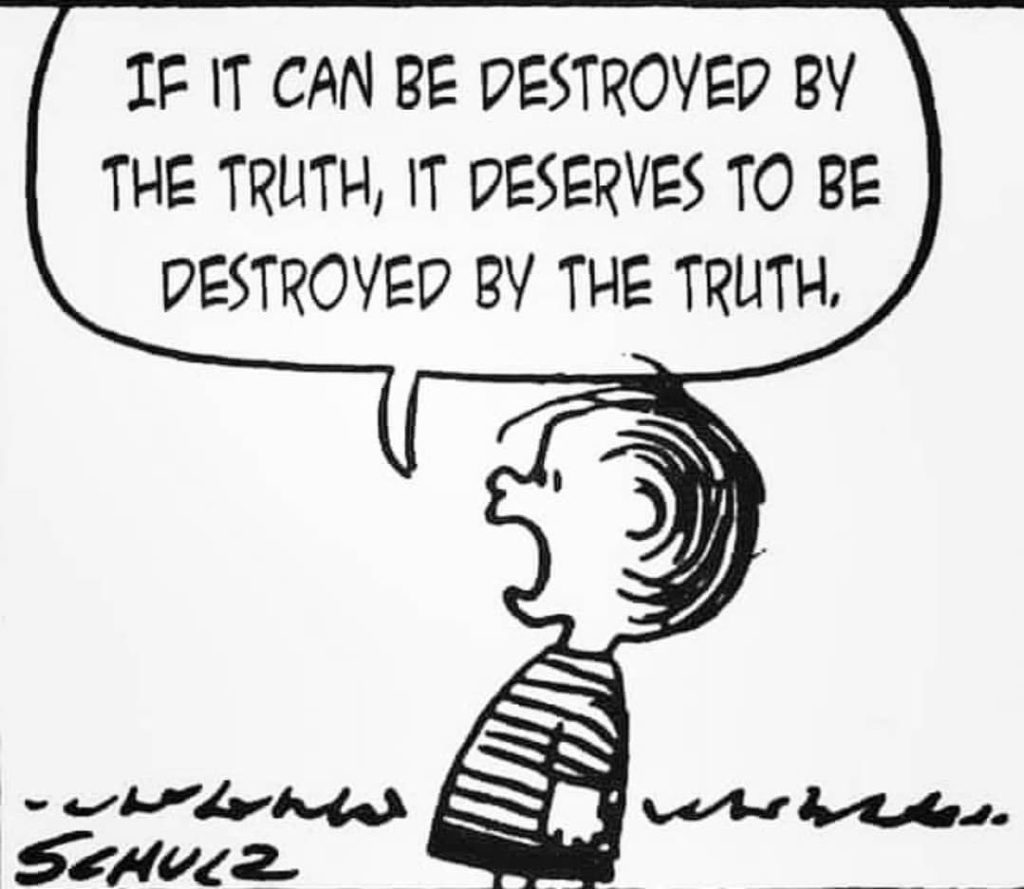 Destroyed by the truth