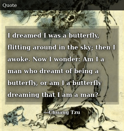 Butterfly Man Dream Quote